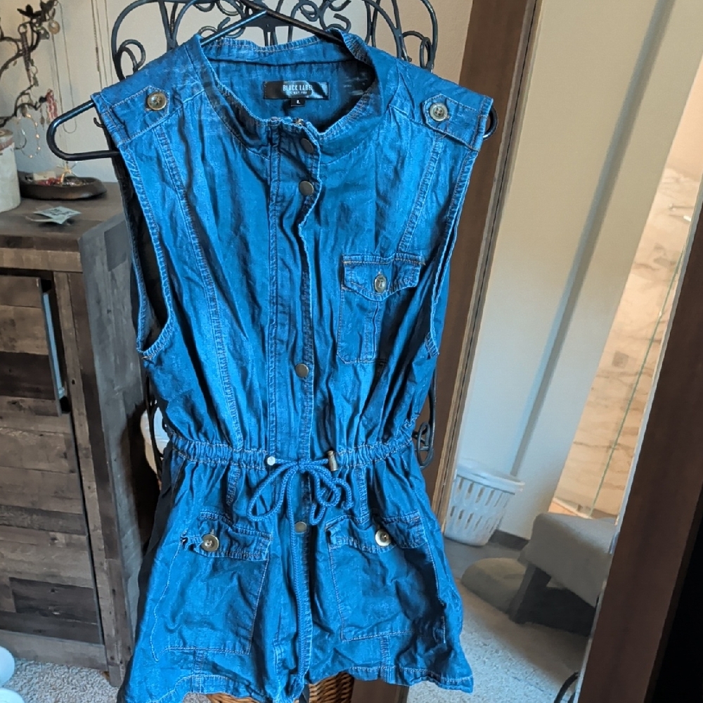 Black Label Dark Blue Denim Vest